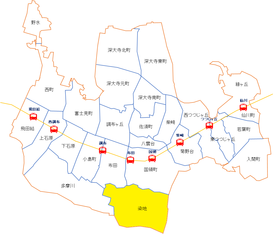 LM調布シニアクラブ活動範囲